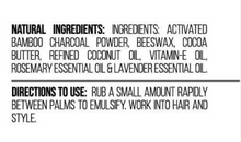 Load image into Gallery viewer, Beard.On® All Natural Charcoal Hair Pomade 50g